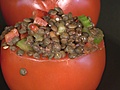 Tomatoes Stuffed With French Lentils