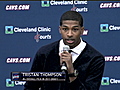 Tristan Thompson Talks With Cleveland