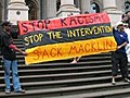 Robbie Thorpe at anti-NT Intervention Protest - Melbourne,  13 Feb 2010