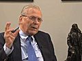 Rumsfeld responds to critics,  talks about career