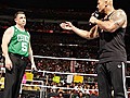 Raw: The Rock birthday bashes Michael Cole