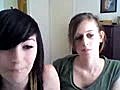 2 girls singing and dancing on webcam