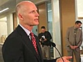 Gov.-elect,  Rick Scott at Sanford-Burnham Institute