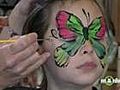 Finishing Face Paint Touches on the Butterfly
