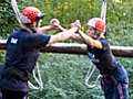 Jen & Dan on the Ropes Course