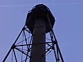 Royalty Free Stock Video SD Footage Pan Up to Lighthouse at Dusk in Marblehead,  Massachusetts