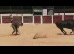Amazing footballers jump bull