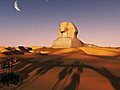 1090 Sahara Desert Sphinx Stock Footage