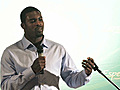 Michael Vick talks to students