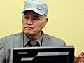 Ratko Mladic enters war crimes courtroom