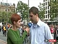 Interview über Studiengebühren am Stachus,  live (BR, Südwild)