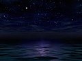 Night Ocean Water Stock Footage