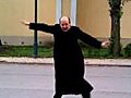 Wacky Skateboarding Priest