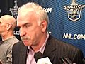 Blackhawks coach Joel Quenneville looks ahead.