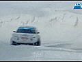 Electric Car Racing on Snow and Ice