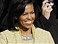 Exponen el vestido oro de Michelle Obama