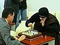 Raw Video: Gadhafi takes on chess world champion