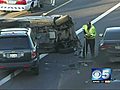 Six Car Crash Shuts Down Freeway For Hours