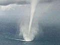 Waterspouts at sea caught on camera