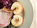 Pork Roast with Roasted Apples and Braised Red Cabbage