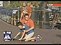 Reporter Takes Out Kid On Half Pipe