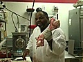 Independent butcher cuts meat with precision