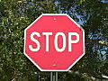 Royalty Free Stock Video HD Footage Zoom In and Out to a Stop Sign