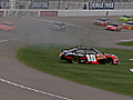 Early leader Kyle Busch wrecks