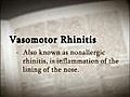 What Vasomotor Rhinitis Is