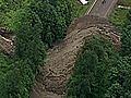 Raw Video: Mudslide Slams Major Canadian Highway