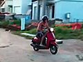 Motor Scooter Faceplant