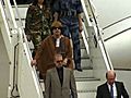 L’arrivo del colonnello Gheddafi a Ciampino