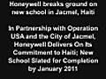 Honeywell school ground breaking in Jacmel,  Haiti