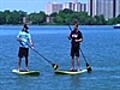 Raw Video: Rocker Kid Rock Paddles Across River