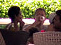 Halle Berry Poolside Lunch