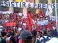 Bombeiros protestam em frente à Alerj