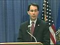 At presser,  Walker defends budget bill