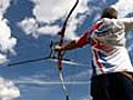 Simon Terry take a shot at archery gold at the London 2012 Olympics