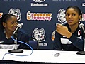 Maya Moore And Tiffany Hayes Talk About The UConn Football Team Beating South Florida To Earn A BCS Bowl Bid