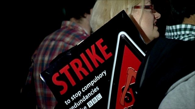 BBC journalists strike over compulsory redundancies