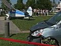 Plane Makes Emergency Landing,  Strikes Van