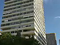 Royalty Free Stock Video HD Footage Slow Pan Up to a Hotel Building at Waikiki Beach in Hawaii