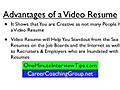 video resume tips advice for career search job search info