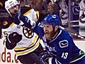 Canucks stun Bruins with late goal in Game 1