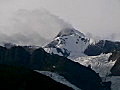 Royalty Free Stock Video SD Footage Zoom In and Out From a Large Mountain in College Fjord,  Alaska