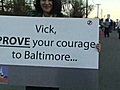 Animal lovers protest Michael Vick’s Ed Block Award