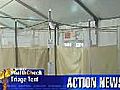 VIDEO: Triage tent for flu cases