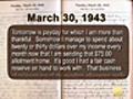 Lt. Reichard’s WWII Diary - March 30,  1943