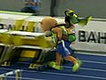 Mascot gives runner a lift,  crashes