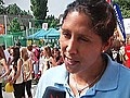 Steffi Jones zu Gast bei Freunden